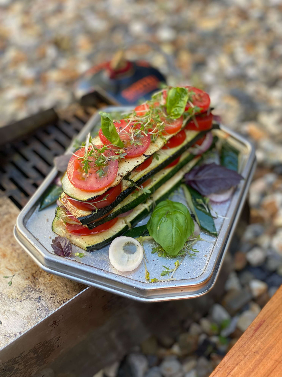 Zucchini Lasagne zubereitet auf dem Skotti Grill von Klaus Breining