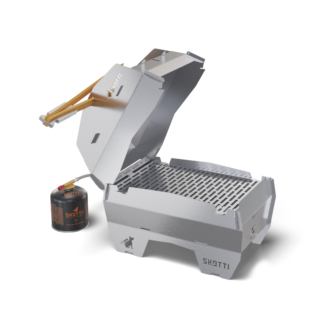 SKOTTI Grill + Cap + 3 x Gas